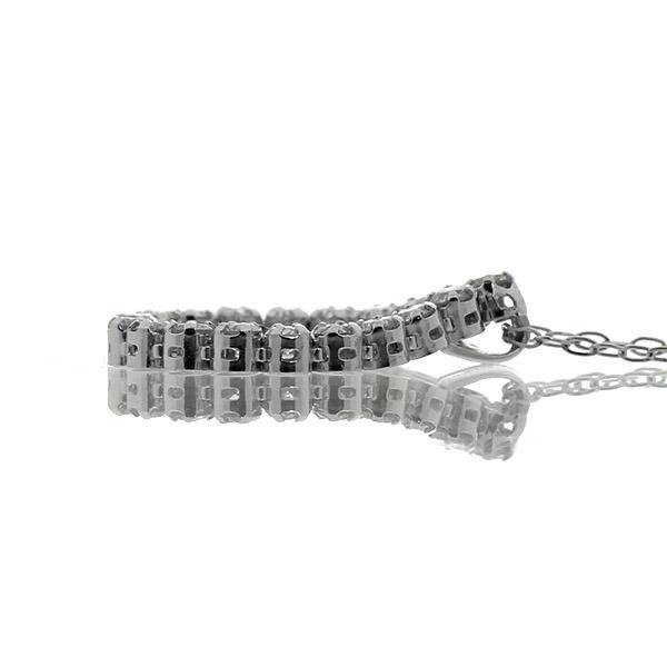 ダイヤモンド ネックレス 0.4ct K18 ホワイトゴールド ドロップ 涙 つゆ しずく 鑑別書付 保証書付 クロスフォー 普段使い デイリー ギフト プレゼント 誕生石の画像