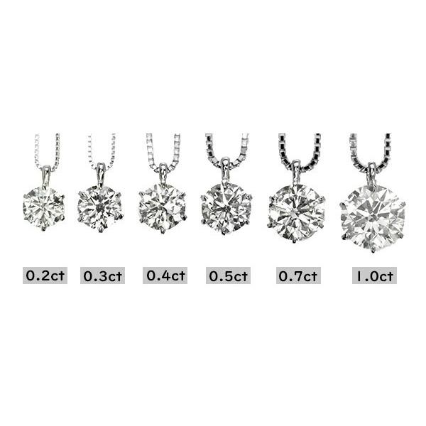 ダイヤモンド ネックレス 1カラット 一粒 1.0ct 6本爪 プラチナ Pt900