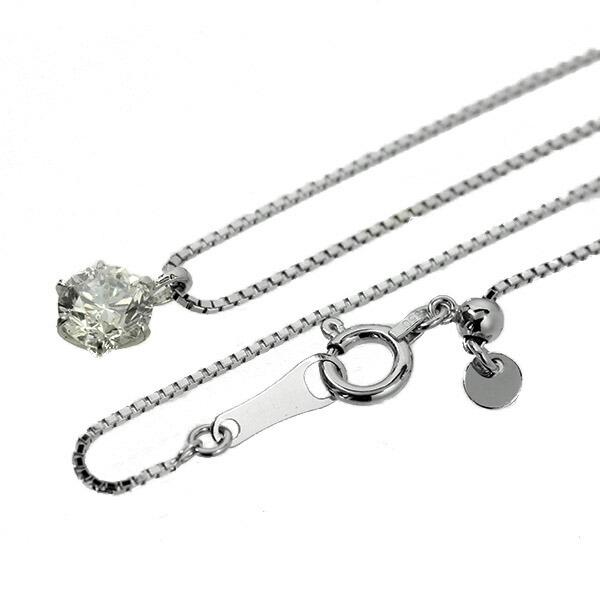 ダイヤモンド ネックレス 一粒 0.5ct 6本爪 プラチナ Pt900 Hカラー SI2 Very Goodカット 鑑定書付 保証書付 ギフト プレゼント クリスマス 記念日 母の日の画像