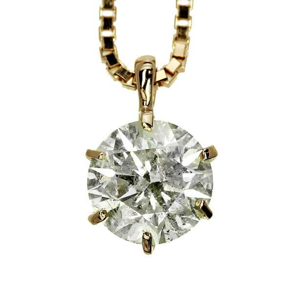 ダイヤモンド ネックレス 一粒 0.5ct 6本爪 K18 ピンクゴールド