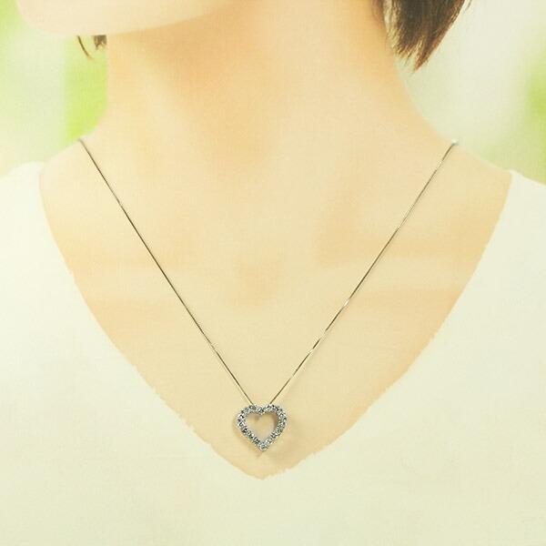 1カラット ダイヤモンド ネックレス ハート 1.0ct Pt プラチナ 鑑別