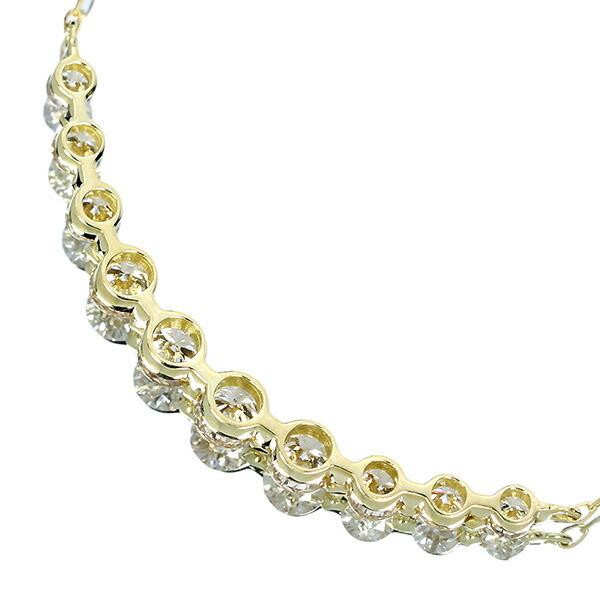 K18イエローゴールドダイヤモンドスマイルネックレス