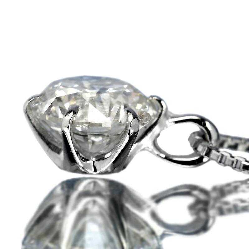 新品未使用　プラチナ900 ダイヤ0.6ctハートネックレス5g ダイヤモンド ネックレス 一粒 0.6ct 6本爪 プラチナ Pt900 ハート