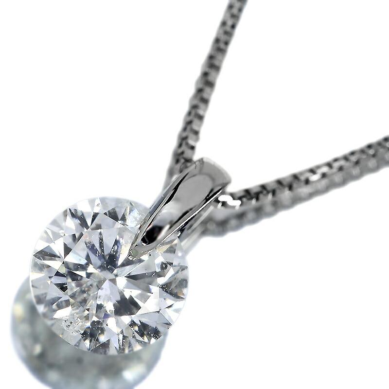 0.6ct ダイヤモンド ネックレス 一粒 一点留 プラチナ Pt900 Dカラー 