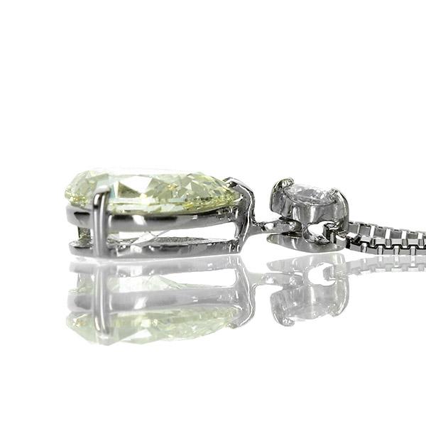 1カラット ダイヤモンド ネックレス ペアシェイプ プラチナ Iカラー