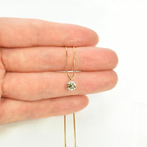 ネックレス 0.6ct ダイヤモンド K18 wg トリプル ハート ネックレス 鑑別