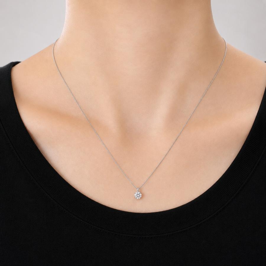 ダイヤモンド ネックレス 一粒 0.7ct 6本爪 プラチナ Pt900 Hカラー I1