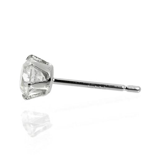 ダイヤモンド ピアス 一粒 0.7ct プラチナ Pt900 6本爪 0.35×0.35ct