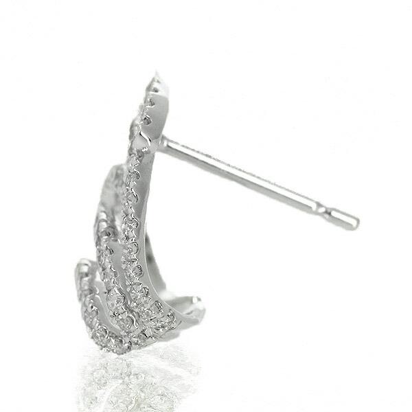 ダイヤモンド ピアス K18 ホワイトゴールド 0.5ct 鑑別書付 保証書付