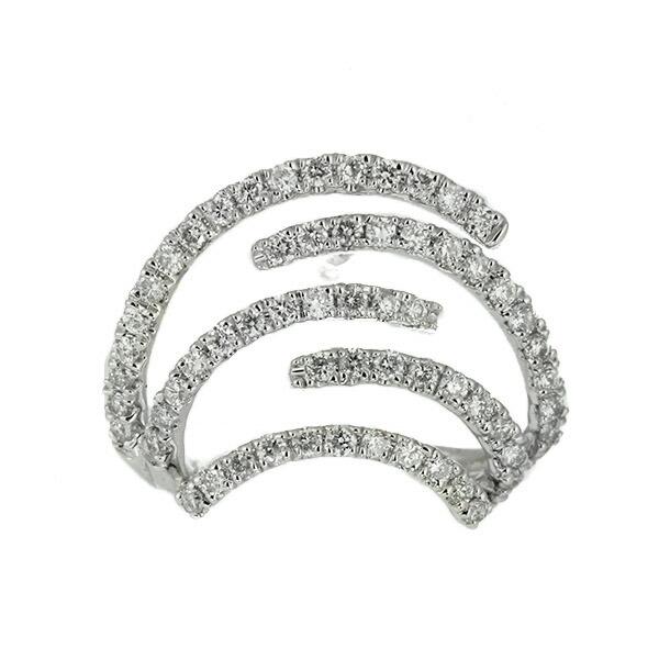 ダイヤモンド ピアス フープピアス K18 ホワイトゴールド 0.5ct  