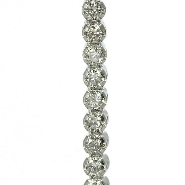 ダイヤモンド ピアス ラインピアス ロングピアス K18 ホワイトゴールド 0.5ct 0.25×0.25ct 揺れる スウィング 鑑別書付 保証書付の画像