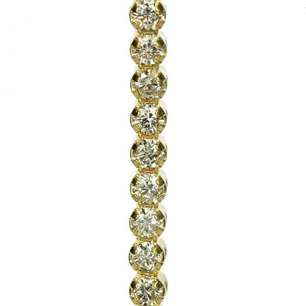 ダイヤモンド ピアス ラインピアス ロングピアス K18 イエローゴールド 0.5ct 0.25×0.25ct 揺れる スウィング 鑑別書付 保証書付の画像