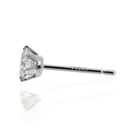 ダイヤモンド ピアス 一粒 0.5ct プラチナ Pt900 6本爪 0.25×0.25ct