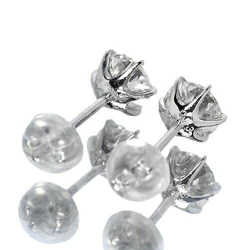 0.8ct ダイヤモンド ピアス 0.4×0.4ct Pt900 プラチナ Fカラー SI2 トリプルエクセレント ハートアンドキューピッド 3EX H&C 鑑定書付 保証書付の画像