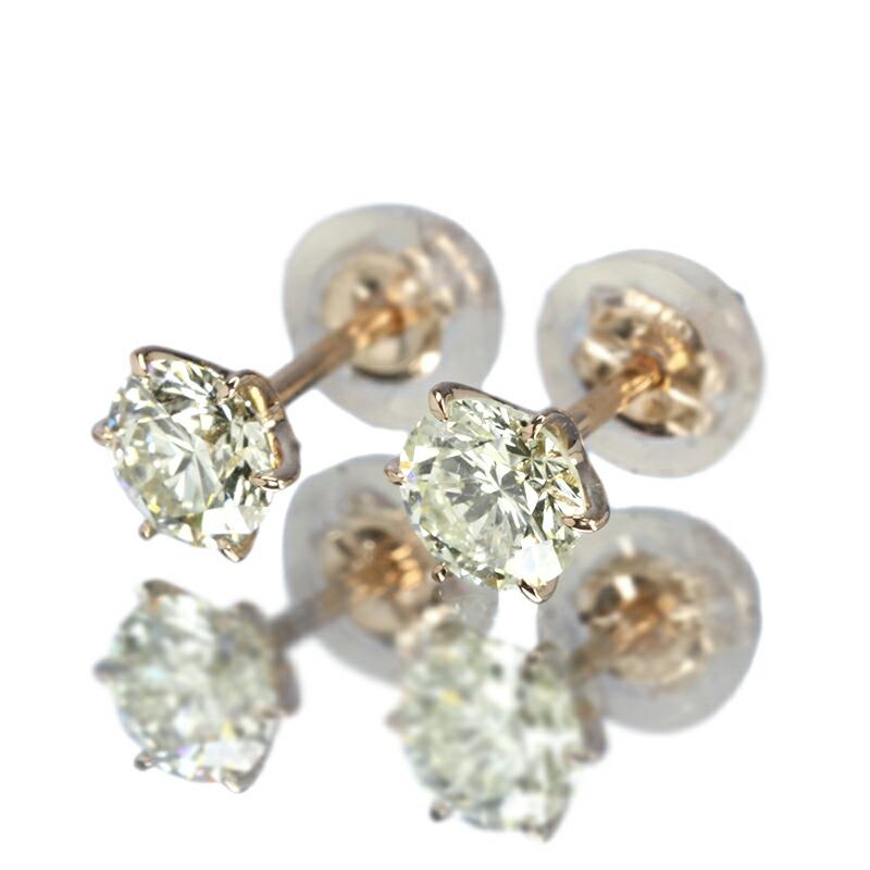 0.8ct ダイヤモンド ピアス 0.4×0.4ct K18 ピンクゴールド Iカラー SI1 トリプルエクセレント ハートアンドキューピッド 3EX H&C 鑑定書付 保証書付の画像