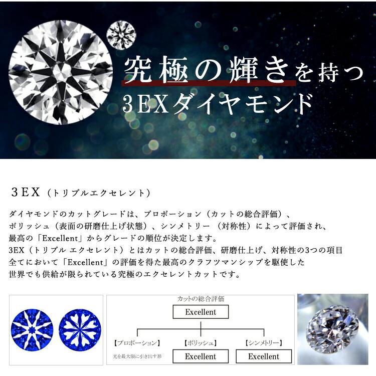 0.8ct ダイヤモンド ピアス 0.4×0.4ct K18 ピンクゴールド Iカラー SI1 トリプルエクセレント ハートアンドキューピッド 3EX H&C 鑑定書付 保証書付の画像