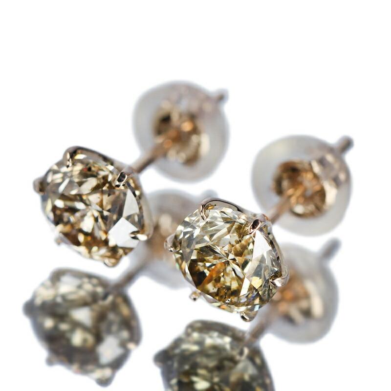 2カラット ダイヤモンド ピアス 1.0×1.0ct K18 ピンクゴールド K 2カラット ダイヤモンド ピアス 1.0×1.0ct K18 ピンクゴールド K