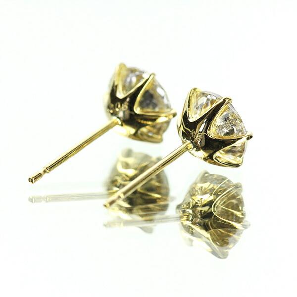 k18イエローゴールド　ダイヤモンドピアス　h&c 2カラット ダイヤモンド ピアス 1.0×1.0ct K18 イエローゴールド J