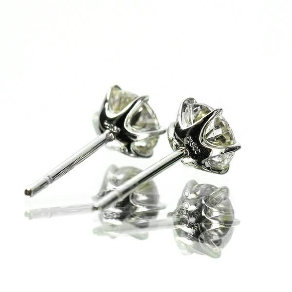 pt900 ダイヤモンドピアス0.5カラット 1カラット ダイヤモンド ピアス 0.5×0.5ct Pt900 プラチナ H