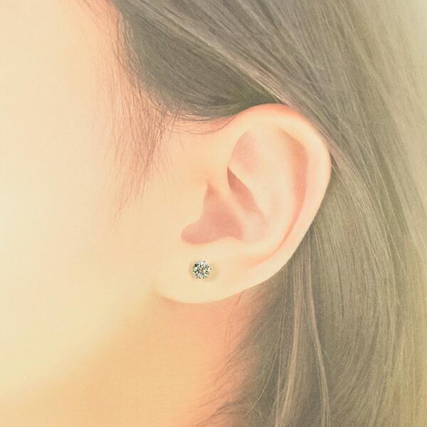 0.7ct ダイヤモンド ピアス 0.35×0.35ct K18ピンクゴールド Hカラー SI2 トリプルエクセレント ハートアンドキューピッド 3EX H&C 鑑定書付 保証書付の画像