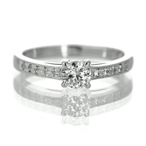 ダイヤモンド リング 0.3ct Pt900 プラチナ ハートアンドキューピット