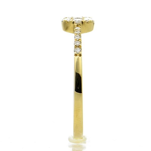 ダイヤモンド リング K18 イエローゴールド 0.2ct 鑑別書付 保証書付 インポート 普段使い デイリー ギフト プレゼント 誕生石 4月の画像