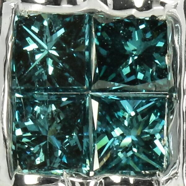 ダイヤモンド リング K18 ホワイトゴールド 0.5ct ブルーダイヤ
