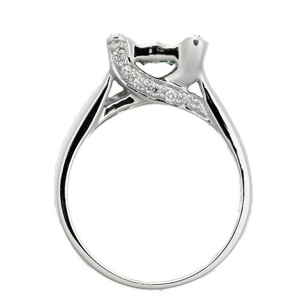 ダイヤモンド リング K18 ホワイトゴールド 0.5ct ブルーダイヤ 