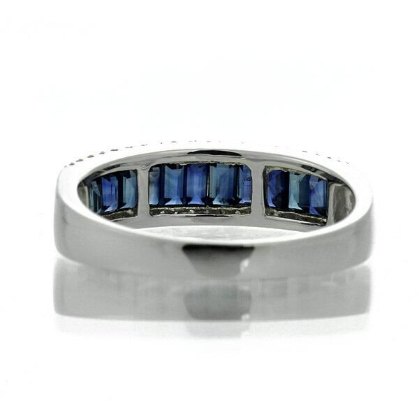 サファイア ダイヤモンド リング Pt900 プラチナ 1.0ct 鑑別書付 保証