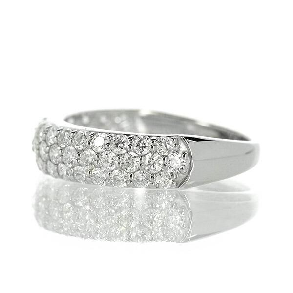 1カラット ダイヤモンド リング パヴェ Pt900 プラチナ 1.0ct ハート