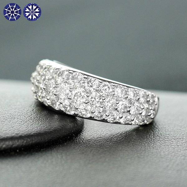 2カラット ダイヤモンド リング パヴェ Pt900 プラチナ 2.0ct ハート 