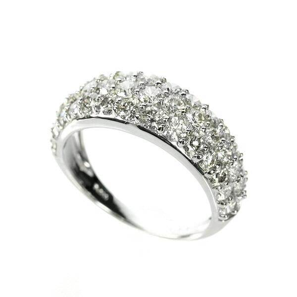 2カラット ダイヤモンド リング パヴェ Pt900 プラチナ 2.0ct ハート
