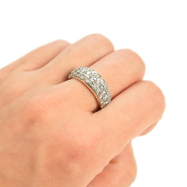 2カラット ダイヤモンド リング パヴェ Pt900 プラチナ 2.0ct ハート