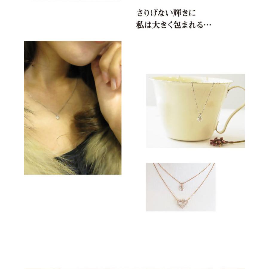 K10 PG YG WG 一粒 ダイヤモンド ネックレスの画像