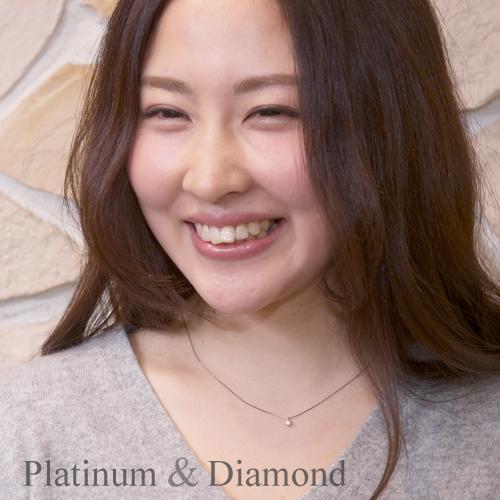 ジュエリーフィガロ 鑑定書付 0.1ct プラチナ ダイヤモンド ネックレス