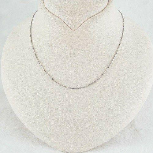プラチナ ネックレス チェーン 0.8mm幅 約45cm ベネチアンチェーン Ptの画像