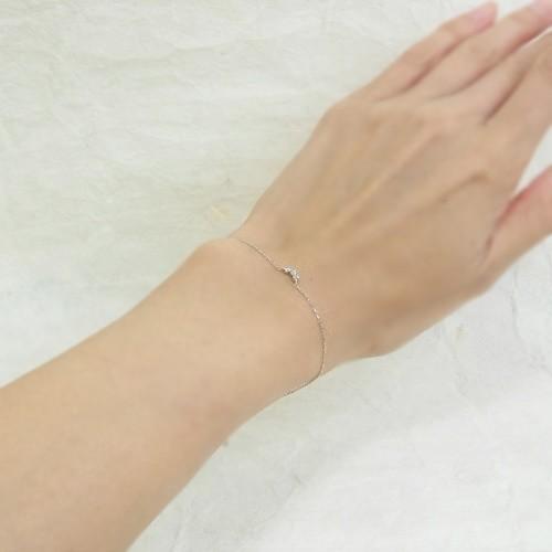 K10＊ダイヤモンド　ブレスレット　一粒＊PG K10＊ダイヤモンド ブレスレット 一粒＊PG K10ダイヤモンド