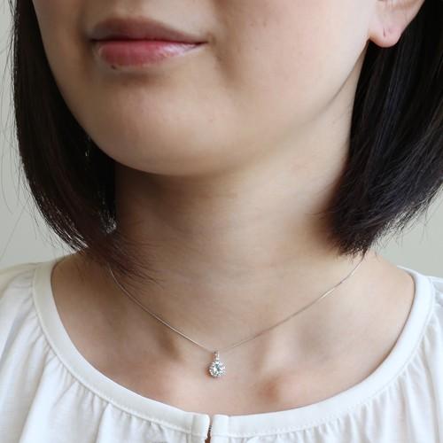 K18 WG アクアマリン ホワイトトパーズ ネックレス｜jewelry-figaro｜02