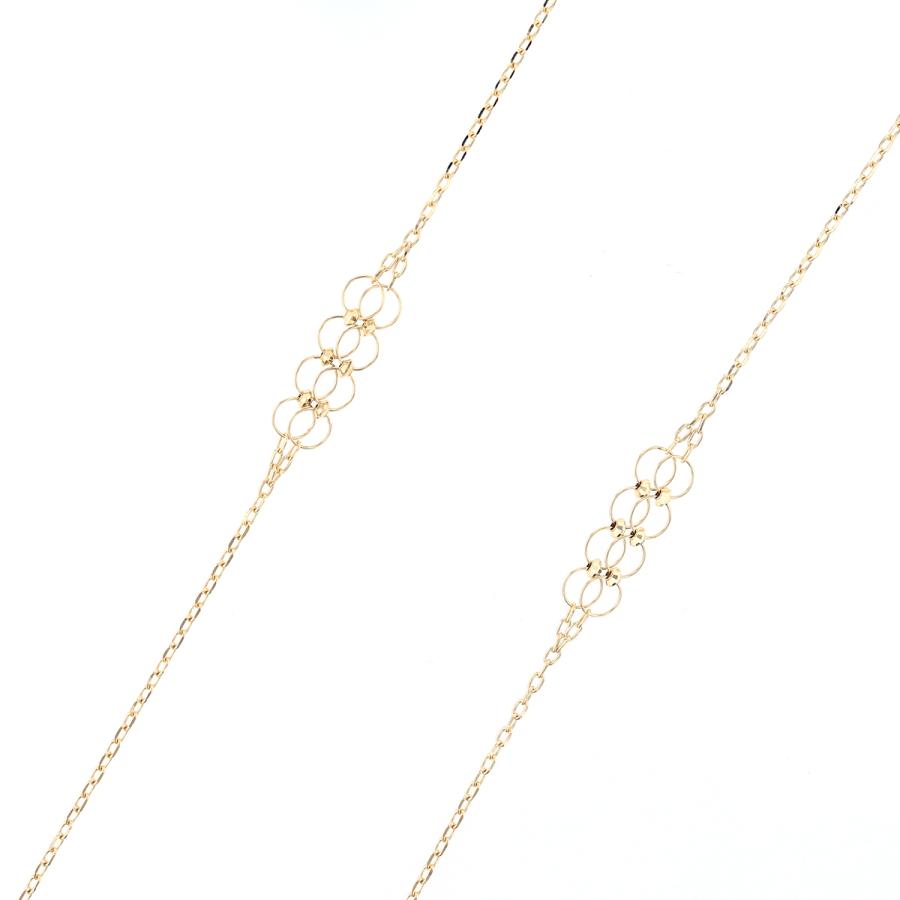 ネックレス K18 YG アズキチェーン イエローゴールド 地金ネックレス 18K 18金 80cm ロングネックレス 妻 彼女 誕生日プレゼント レディースの画像