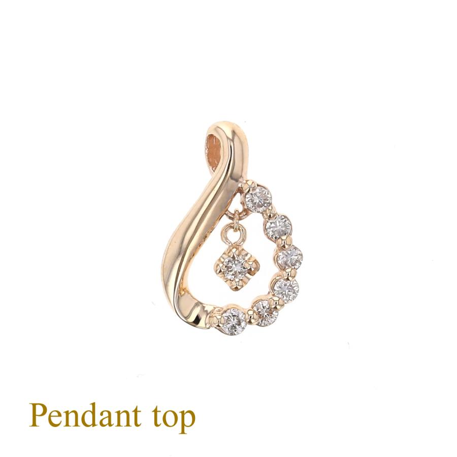 ジュエリーフィガロ ペンダントトップ K10 YG ダイヤモンド ネックレス