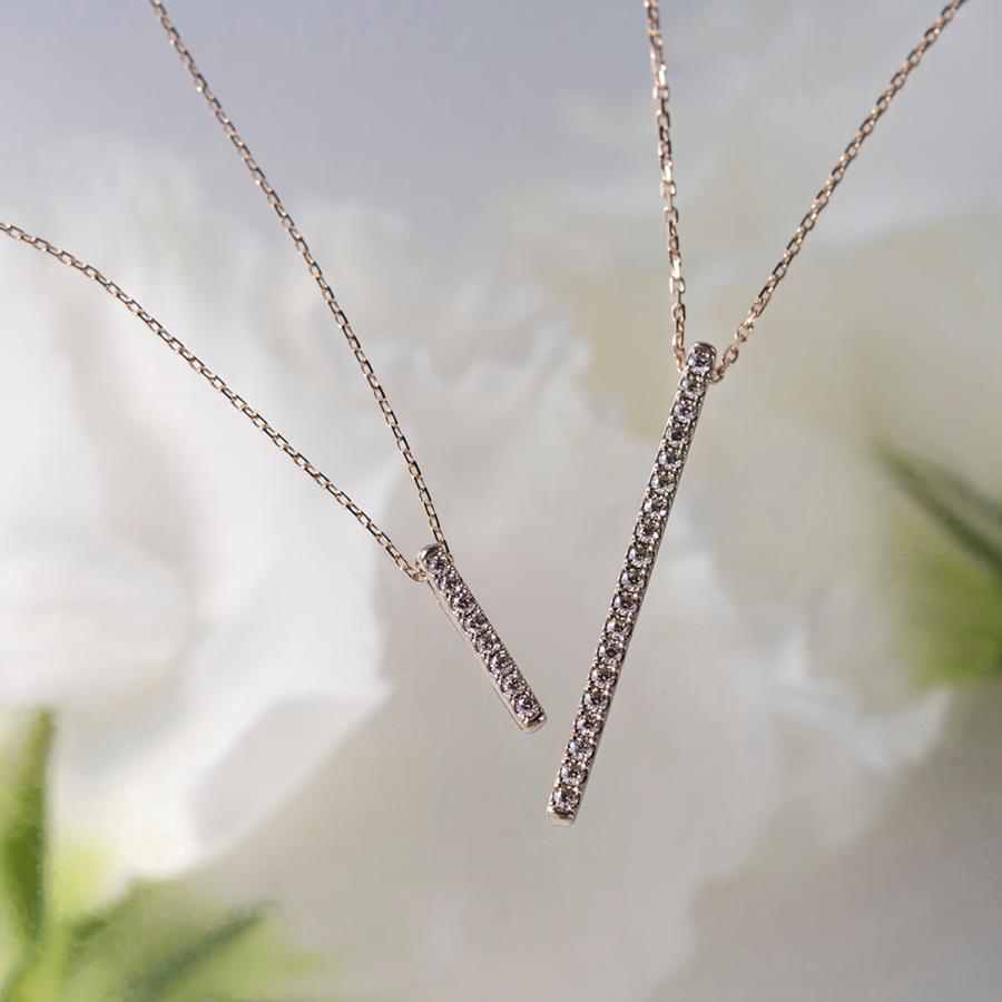 レアリゼ Kashikey コラボ K18 BG ダイヤモンド ネックレス ブラウンゴールド バー ダイヤ 18k 18金 妻 彼女 誕生日プレゼント ギフト レディース 4月 4月誕生石 | ジュエリーフィガロ | 02