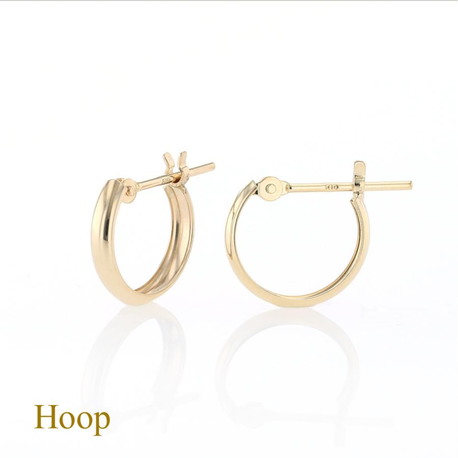 ピアス K10 YG フープピアス イエローゴールド 華奢 ジュエリーフィガロ ピアス K10 YG フープピアス イエローゴールド