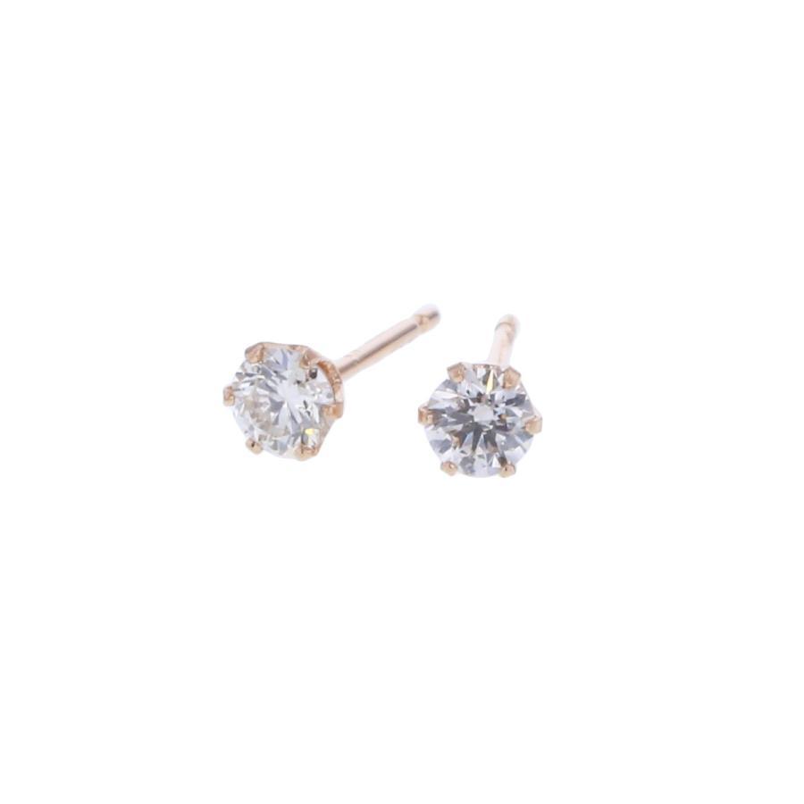 ジュエリーフィガロ K18 PG ダイヤモンド ピアス 一粒 ピンク ジュエリーフィガロ K18 PG ダイヤモンド ピアス 一粒 ピンク