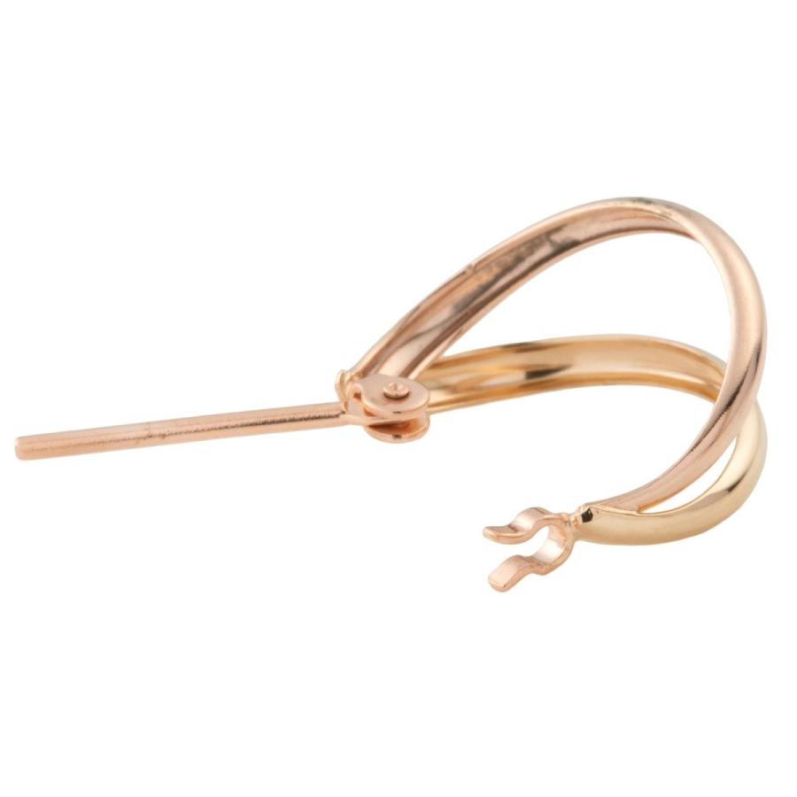 未使用　K10　ピンクゴールド　フープピアス 直径約2.5センチ ジュエリーフィガロ ピアス フープピアス K10 PG レディース ひねり 10