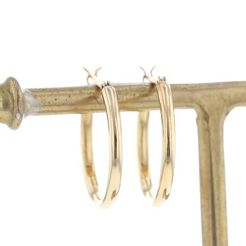 ジュエリーフィガロ ピアス K18 YG フープピアス 18金 18K イエロー