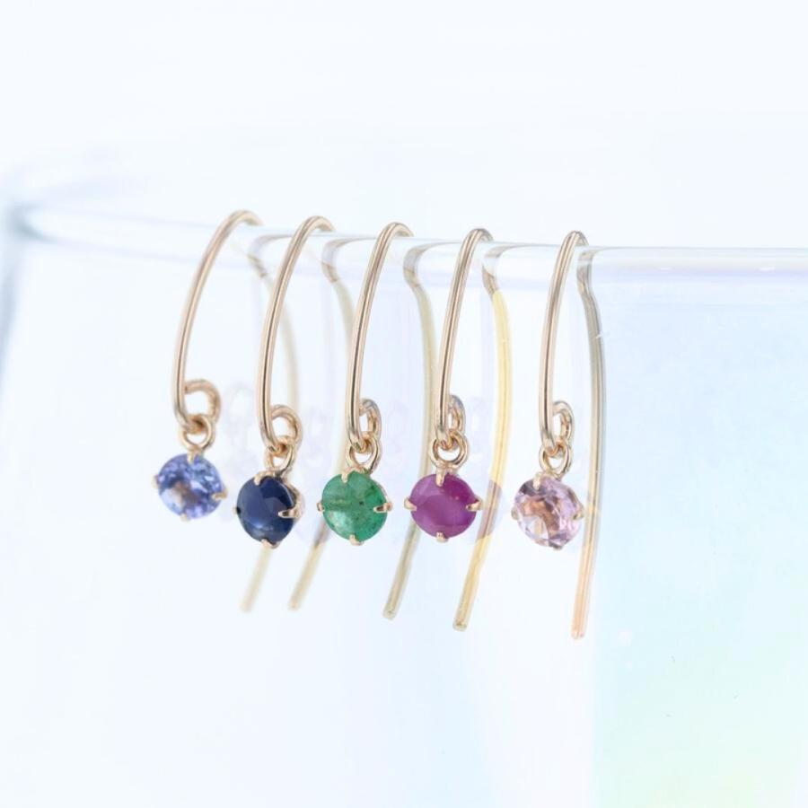 K10 YG エメラルド ピアスの画像