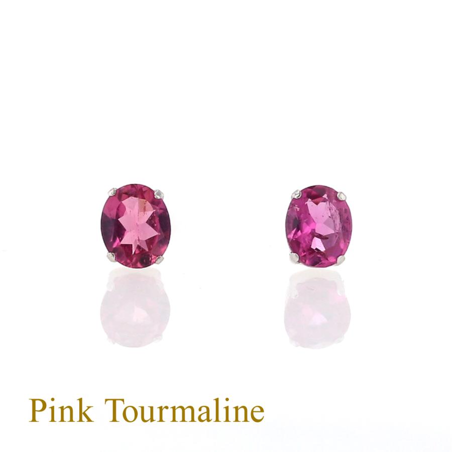 ジュエリーフィガロ ピアス ピンクトルマリン プラチナ PT900 10月
