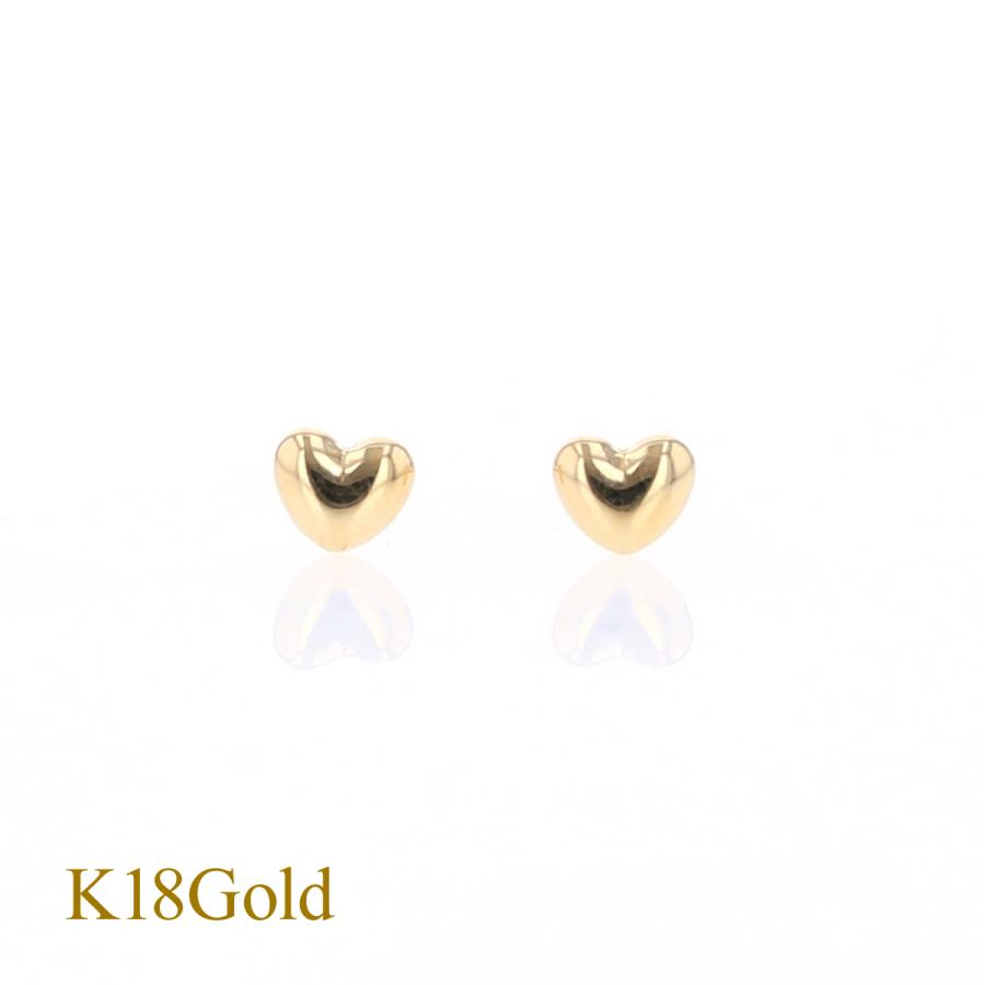 k18 18金YG ハートピアス ジュエリーフィガロ ピアス K18 YG ハート イエローゴールド スタッド