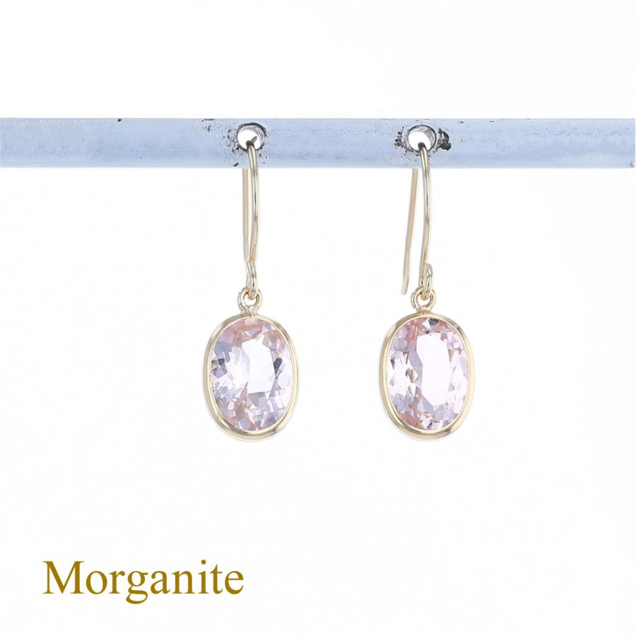 K10ピンクゴールドモルガナイトピアス K10ピンクゴールドモルガナイトピアス(RPE403-003)|TSUTSUMI