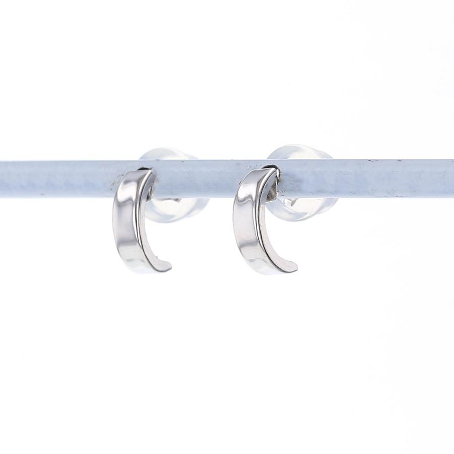 ジュエリーフィガロ ピアス K10 WG フープ ハーフフープピアス